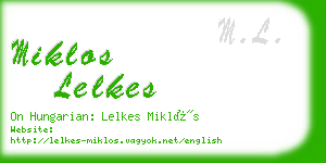 miklos lelkes business card
